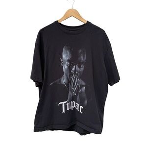 H&M Charcoal Loose Fit Tupac T-Shirt
